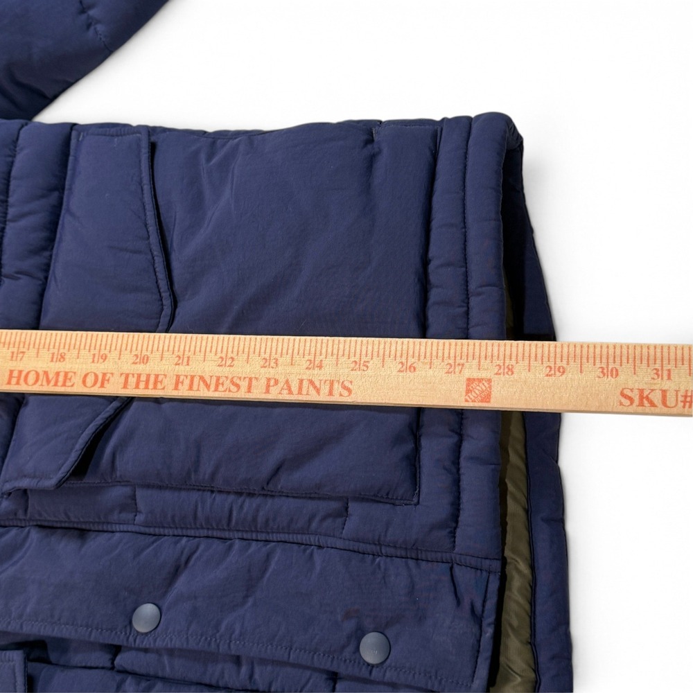 J Crew Nordic Puffer Jacket Mens Medium Navy Blue Primaloft Insulated AZ580 - Picture 7 of 14
